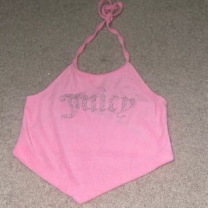 Alix Earle Juicy Collection Cropped Halter Baby Pink